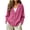 Hot Pink, variant on Women's V Neck Button Corduroy Cardigan Long Sleeve Jacket for Fitness Yoga Sports Casual Layered White M