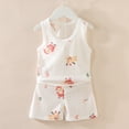 thumbnail image 2 of Summer Holiday QTOCIO Summer Boys Girls 2 Piece Outfits,Toddler Casual Clothing Set,,Children's Summer Printing ComfortableShort Round-Neck Tank Sets For Kids,Multicolor,2-3Years, 2 of 4