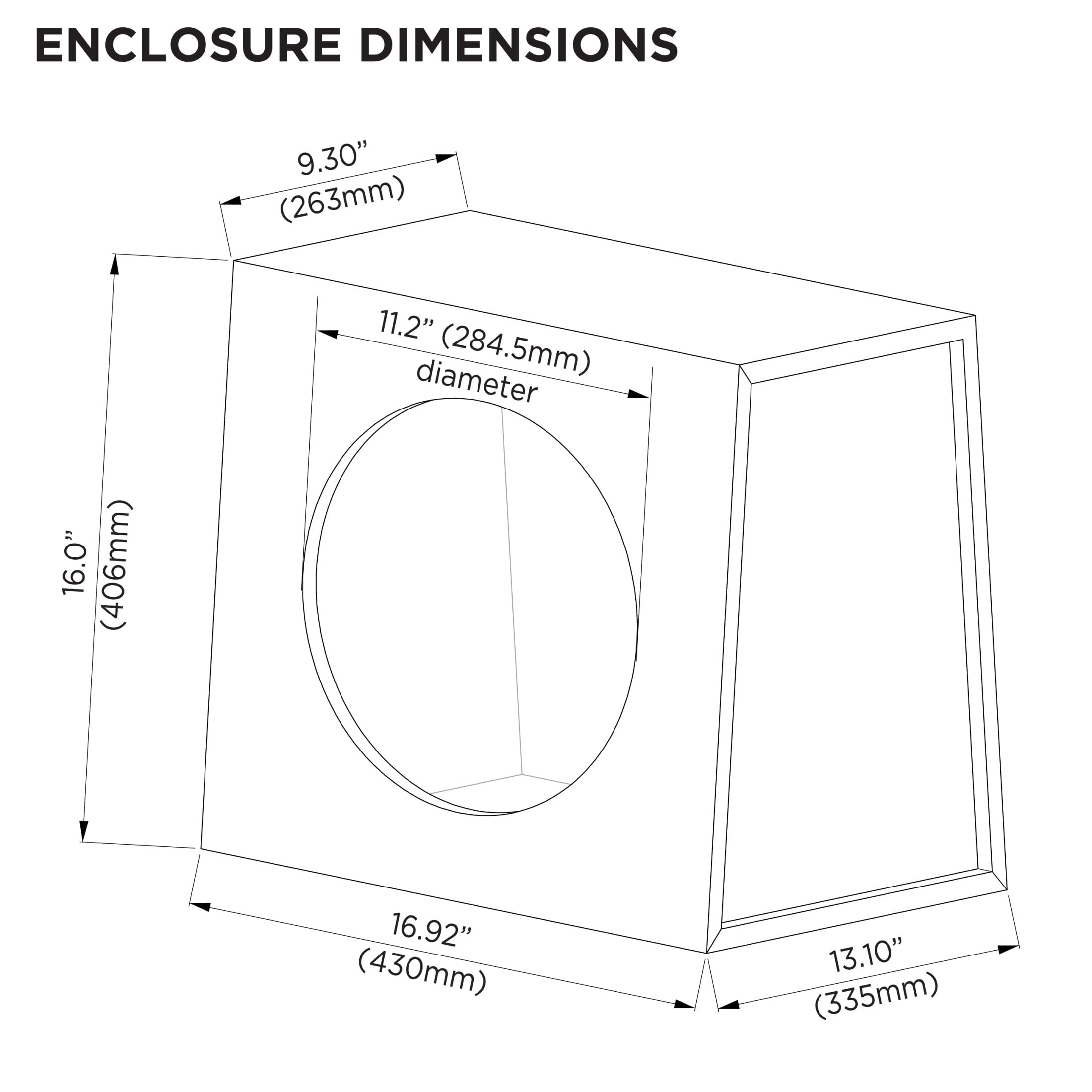 (2 pack) Scosche SE12KT-WM1SD 12 in. Single Car Subwoofer Cabinet Enclosure Box 16 x 17  x 20 in Gray Carpet