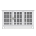 thumbnail image 4 of Simpli Home Connaught 60 inch Wide Solid Wood Traditional Wide Storage Cabinet Buffet in White, 4 of 11