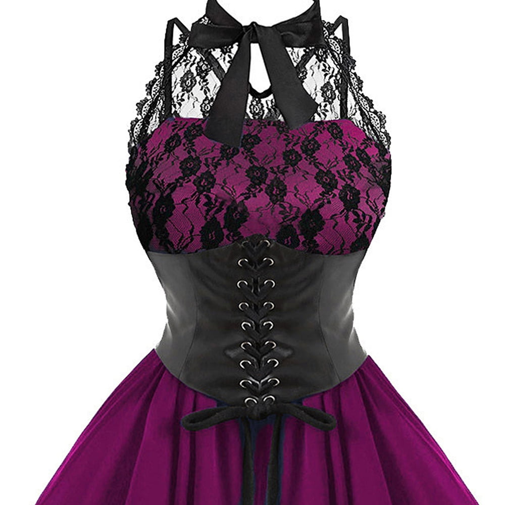 牡丹ᑦᑋᵃᵑ*୨୧*˚·♡ QLEICOM-Women-Gothic-Dress-