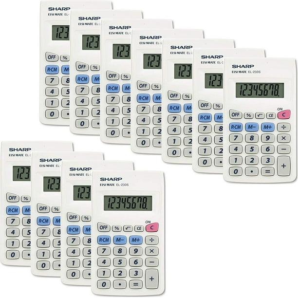 Sharp EL233SB Standard Function Calculator 11/Pack - Walmart.com