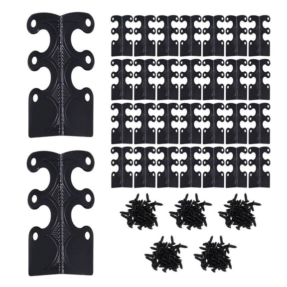 HOT! 30PCS Corner Protectors, Baseboard Vintage Metal Protector Black