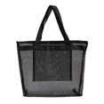 thumbnail image 1 of Abbracc Mesh Beach Bag with Zipper Large Capacity with Top Handles Swimming Pool Bag Black, 1 of 9