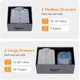 thumbnail image 4 of Qinaqin Gris 12- cm de Profundidadrawer Tela Profundidadresser con Convenient Side Pockets Ideal Almacenamiento Solution para Bedrooms Living Rooms Alturaallways y Closets, 4 of 7