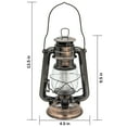 thumbnail image 3 of YAKii LED Vintage Lantern Metal Hanging Hurricane Lantern 12 LED Dimmer Switch Cold White Battery Operated Lantern Power Outage Indoor Camping Lighting Outdoor Brooklyn Lantern Decoration(Copper), 3 of 7