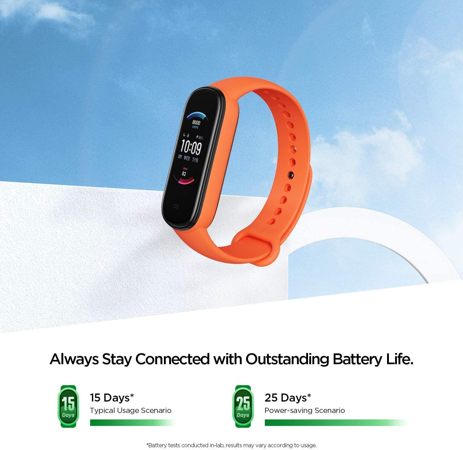 Amazfit Band 5: 15-Day Battery Life Fitness Tracker - Olive