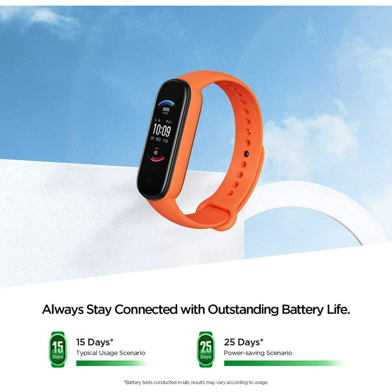 Amazfit Band 5: 15-Day Battery Life Fitness Tracker - Orange 