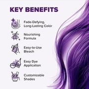 Splat Original Complete Kit, Unisex Semi-Permanent Hair Dye with Bleach, Lusty Lavender