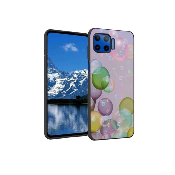 Bubbles Phone Case, Degined for Moto One 5G UW Case Men Women, Flexible Silicone Shockproof Case for Moto One 5G UW