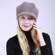 thumbnail image 2 of Gorro de punto para mujer, de invierno, de color liso y terciopelo, cálido, de lana suave y a la moda, para invierno., 2 of 5