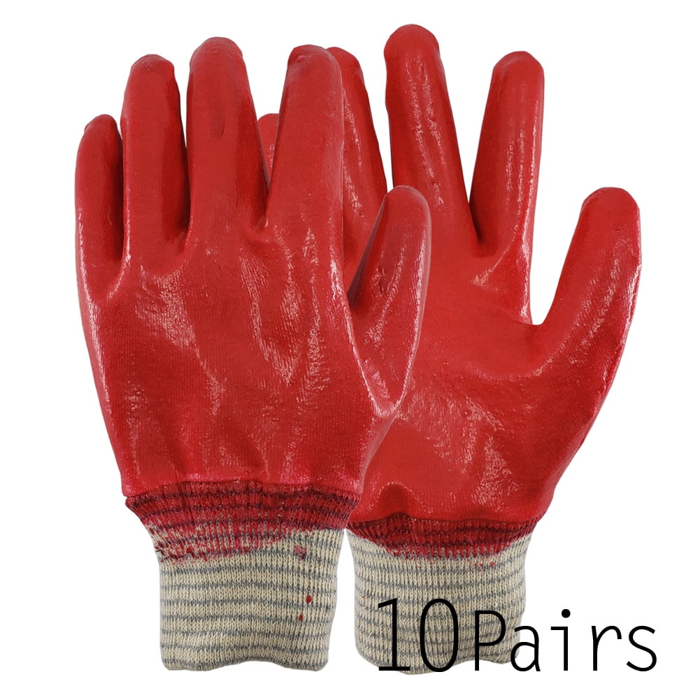 10-Pair Nitrile Coated Gloves