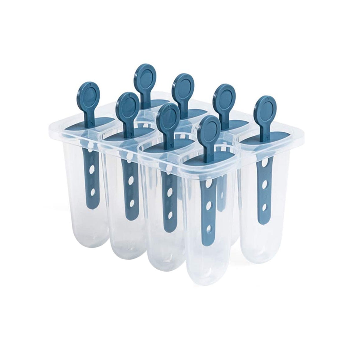 Lesimsam 8Pcs Ice Cream Bar Mold, Reusable Ice Sticks Maker Tools, DIY Homemade Mould with Stick