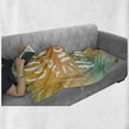 thumbnail image 6 of Saying Soft Flannel Fleece Throw Blanket, Saying Collect Moments not Things on Bicolor Background, Cozy Plush for Indoor and Outdoor Use, 50" x 70", Orange Seafoam and White, by Ambesonne, 6 of 6