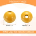 thumbnail image 2 of Uxcell 50 piezas de cuentas de madera naranja de 20 mm, cuentas redondas sueltas con agujero grande de 4.5 mm para hacer joyas, collares, pulseras, manualidades DIY, decoraciones hechas a mano., 2 of 7