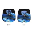 thumbnail image 3 of KLL Blue Viper Snake Pattern Shorts Women,Athletic Shorts High Waisted Running Shorts Pocket Sporty Short Gym Elastic Workout Shorts-XX-Large, 3 of 7