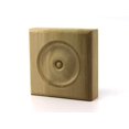 thumbnail image 1 of 1" x 3-1/2" x 3-1/2" Poplar Rosette Bullseye Paint Grade Plinth Blocks (2), 1 of 4