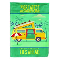 Greatest Adventure Camper Van Garden Flag