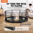 thumbnail image 2 of VEVOR Dog Playpen 8 Panels Foldable Metal Dog Exercise Pen Storage Bag and Pad, 2 of 9