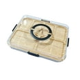 thumbnail image 2 of EclipseJewels 6-Compartment Food Tray with Lid, Portable Snack and Cheese Tray for Picnics, Parties, and Home Kitchens, Wooden Serving Platter for Organized Display,Multicolor, 2 of 6