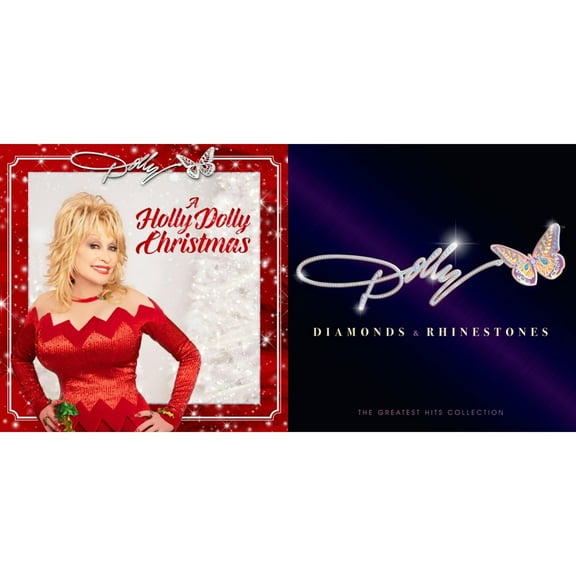 Holly Dolly Christmas (Opaque Red LP Vinyl) & Diamonds & Rhinestones: The Greatest Hits Collection (2LP)