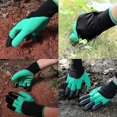 thumbnail image 5 of Garden Gloves with Claws Includes 8 ABS Plastic Fingertips Claws for Left and Right Hands - Quick and Easy Digging Without Tools - Universal Size (Tea, 5 of 5