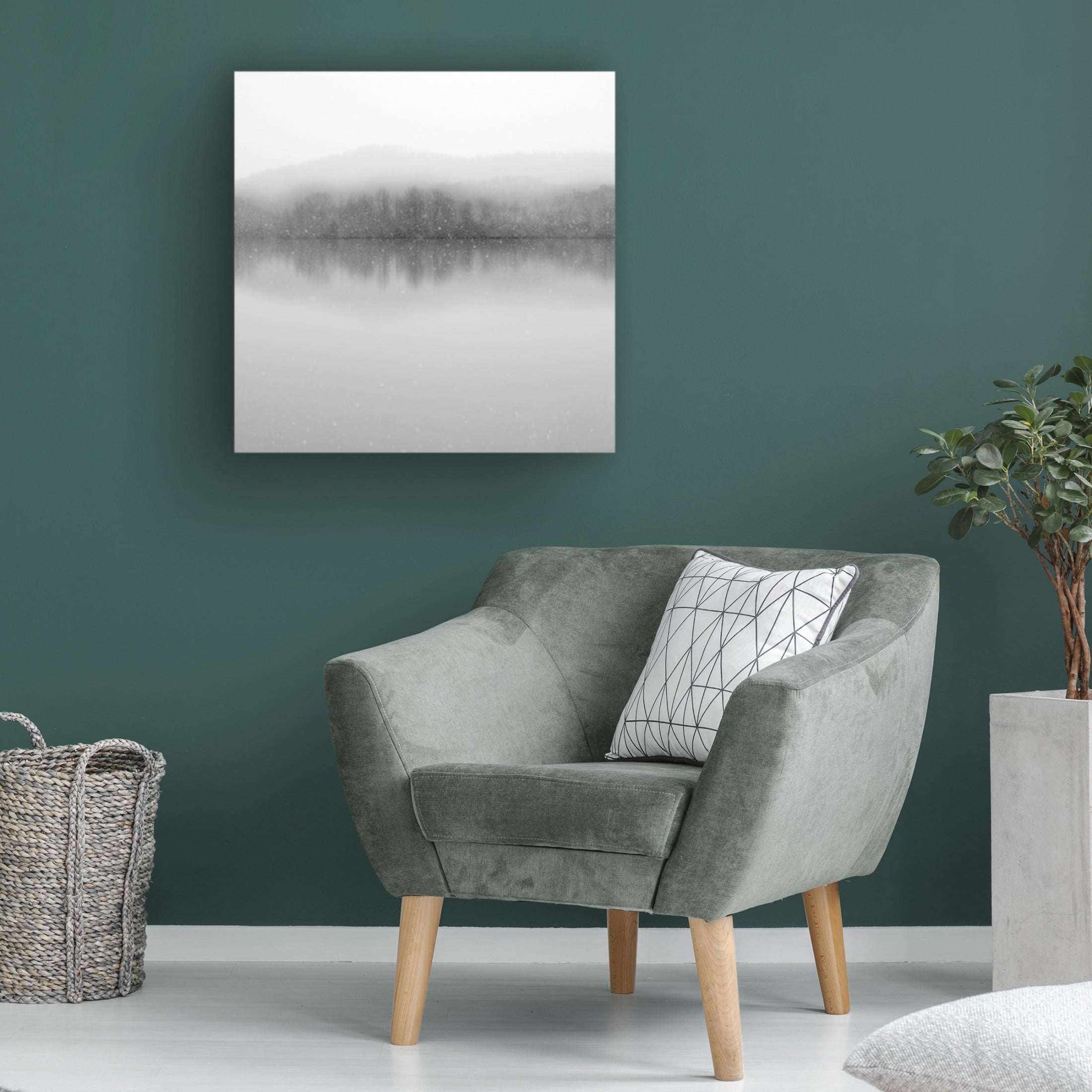 Canvas Wall Art - Nicholas Bell 'Snowfalls; Clinch River' Wall Art for Living Room, Bedroom, or Office Décor by Trademark Fine Art - 35 x 35 Inches