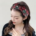 thumbnail image 5 of Christmas Knotted Headband for Women - Holiday Turban Style Hair Accessory - Decorative Wide Headband Suitable for Celebrations and Festive Events, 5 of 5