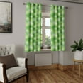 thumbnail image 2 of Ambesonne Abstract Grommet Curtain, Circular Rounded Eco, 50" x 63", Hunter Green White, 2 of 6
