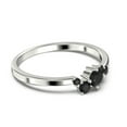 thumbnail image 3 of Radhika black diamond moissanite Ring 18K White Gold Over Silver, 3 of 4