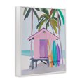 thumbnail image 3 of Stupell Industries Pink Beach Hut & Bright Boards White Framed Giclee Art, design by Sisi and Seb, 30 x 24, 3 of 8