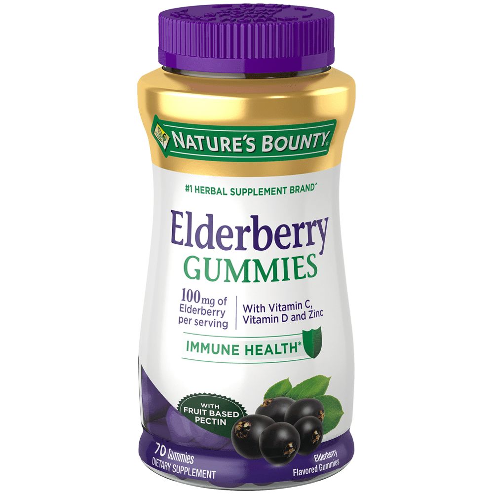 Nature's Bounty Elderberry Immune Support Gummies, 100 Mg, 70 Ct