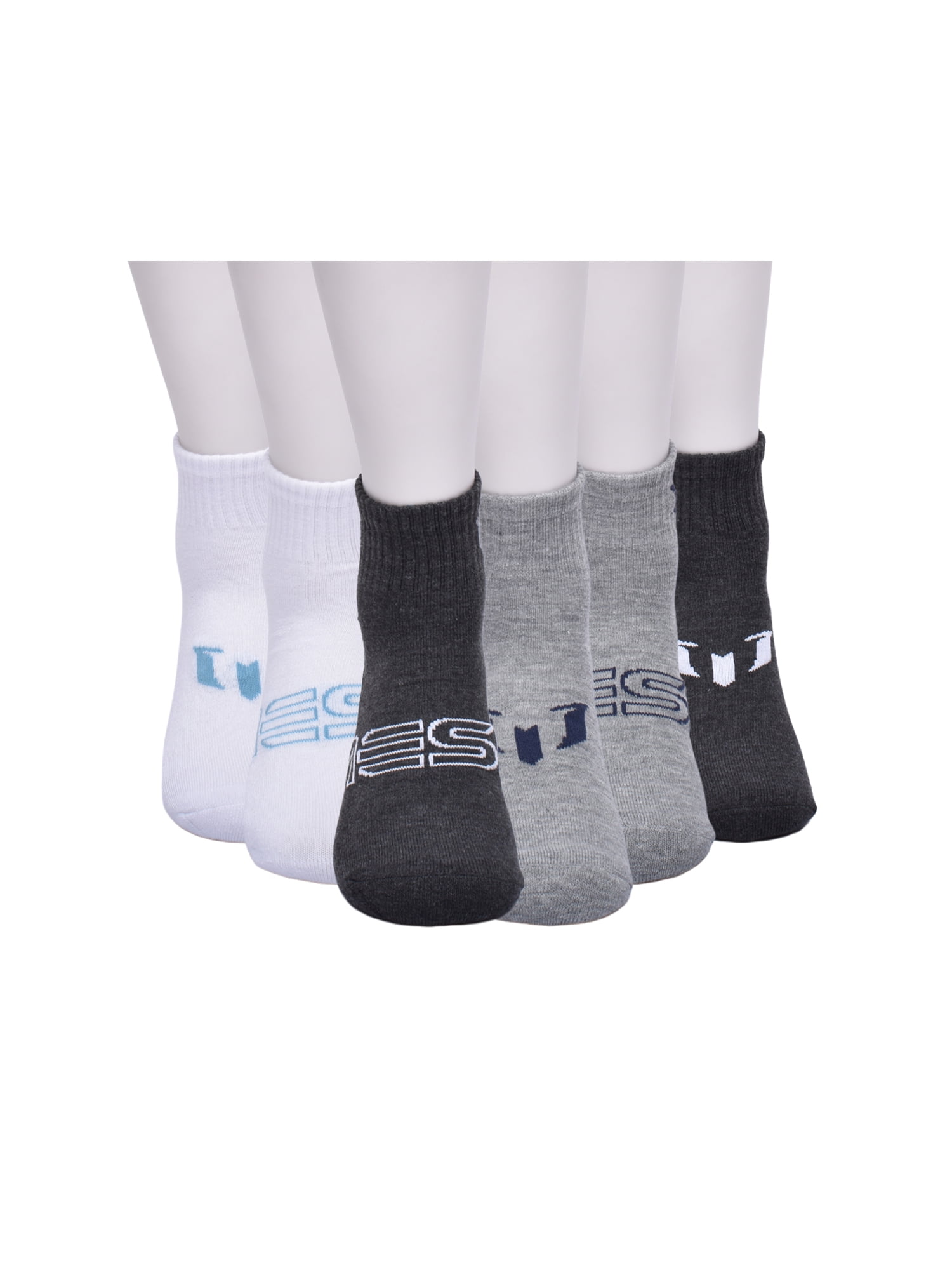 Messi Men's 6-Pack Quarter Socks, Sock Size 10-13