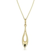 14k Yellow Gold Marquise Necklace (18 inch) | Minimalist Jewelry for Women