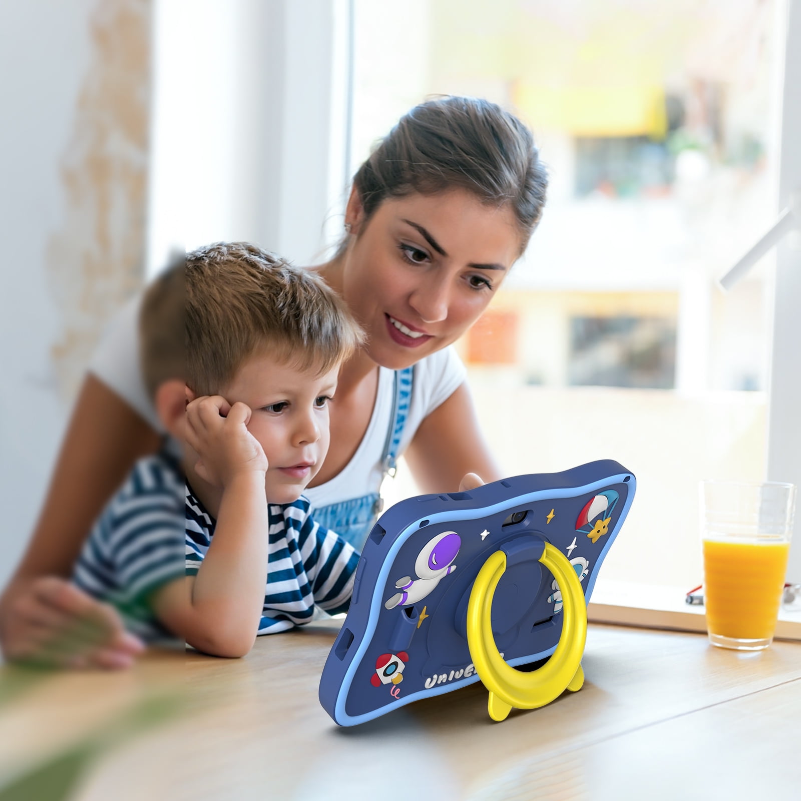 Kids Tablet, 7 inch Android 13 Tablet, Quad Core CPU, 4GB(2G+2G)RAM+32GB ROM, 1024 x 600 IPS, WiFi, Bluetooth, Blue