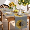 thumbnail image 6 of Placemats Set of 4, Yellow Sunflower Place Mats You Are My Only Sunshine Grey Tablemats Washable Placemat Table Decoration for Kitchen Table Dinner Party Home Decor Indoor Outdoor 13x19 Inch, 6 of 9