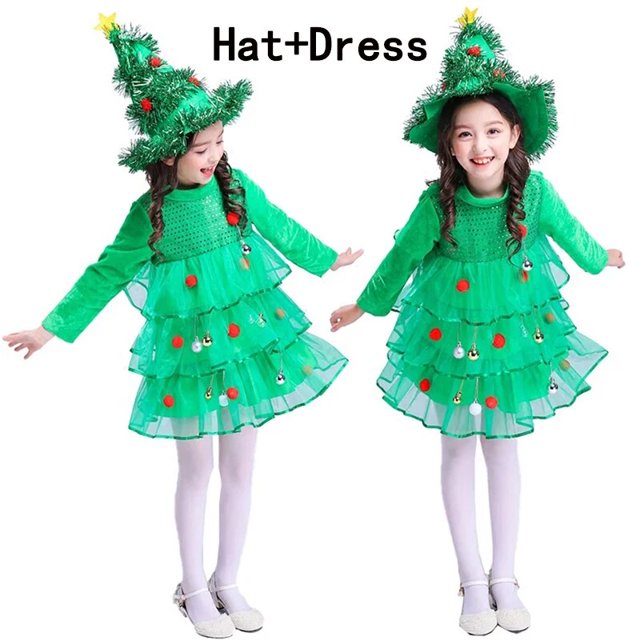 Baby Girls Christmas Santa Claus Costume Kids Cosplay Tutu Red Dresses Children Dress Up Clothes With Hat Carnival Party Gift