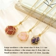 thumbnail image 6 of Crystal Quartzs Net Necklace Empty Stone Holder Adjustable Mesh Pocket Pendant Neckchain Chic Crystal Cage Necklaces, 6 of 9