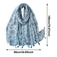 thumbnail image 5 of YUEHUA Shawl Scarf Women Lightweight Floral Paisley Cotton Linen Wrap for Evening Dresses Wedding Formal Daily Gift, 5 of 5