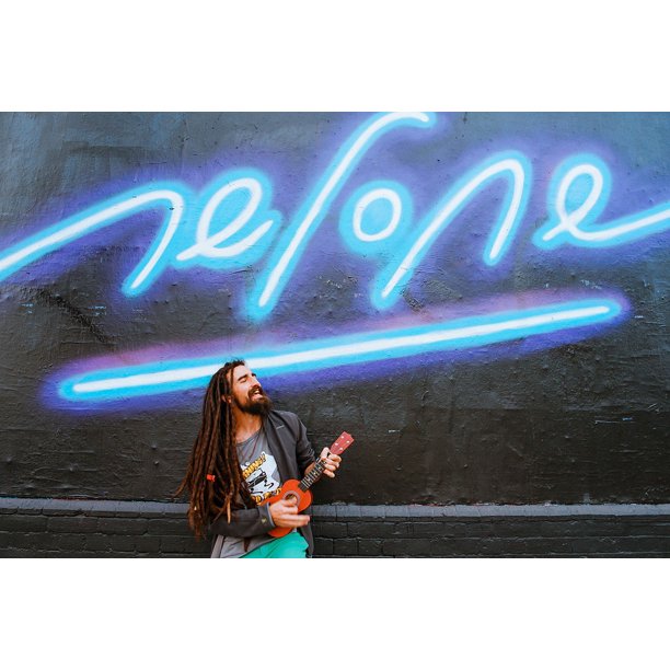 Peel N Stick Poster Of Wall Rock Man Singing People Light Night Neon Poster 24x16 Adhesive Sticker Poster Print Walmart Com Walmart Com