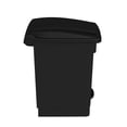 thumbnail image 4 of Safco Home Office Lightweight Design Plastic Step-On Receptacle with Convenient Foot Pedal, 8 Gallon - Black, 4 of 4