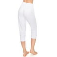 thumbnail image 4 of ALWAYS Women's Capri Jogger Lightweight Sweatpants with Pork Chop Pockets White M, 4 of 7