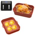thumbnail image 3 of MesaSe 2Pcs Air Fryer Silicone Pot avec Poignée Réutilisable Air Friteuse Doublure Résistant à la Chaleur Air Friteuse Panier en Silicone Rectangle Cuisson Pan Air Fryer Accessoires Doublures pour Air Friteuse Four Micro, 3 of 11