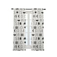 thumbnail image 3 of 3S Brother's Home Décor Curtains BOHO Design Set of 2 Panels Velvet Look Hanging Back Tap and Rod Pocket Décor Nursery Room Bedroom Kitchen Window - Made in Turkey 34White (52"Wx72"L), 3 of 6
