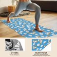 thumbnail image 4 of Blue Cartoon Winged Unicorn Cloud Pattern Hot Yoga Mat Towel Non Slip for Hot Yoga - Quick-Drying Yoga Mat Cover with 4 Corner Pockets with Travel Bag - Hot Yoga Towel Non Slip 70"x26", 4 of 6