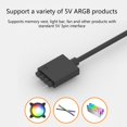 thumbnail image 3 of MesaSe 1 to 3 Ports ARGB LED Connector 3Pin 5V Wire Extension Cable Y Splitter, 3 of 3