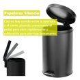 thumbnail image 4 of Bote de Basura con Pedal, 5 Litros Cubo de Basura con Tapa, Cubo Interior Extraíble, Cestos de Basura Silenciosos Cocina, Baño, Dormitorio, Oficina (Negro), 4 of 4