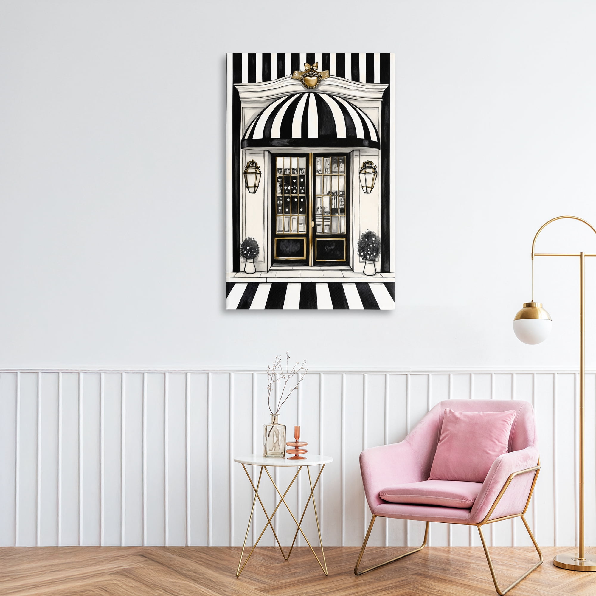 Stupell Industries Paris Storefront Facade Canvas Wall Art, design by Petal Prints Design