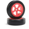 thumbnail image 2 of Losi Rib Front Tire Mounted Red 2 Mini JRX2 LOS41020 RC Tire, 2 of 2