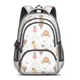 thumbnail image 2 of Princess and Carriage White Pattern Cute School Backpack Bag with Padded Back and Adjustable Shoulder Straps 16.9 X 12.6 X 5.9 Inches, 2 of 5